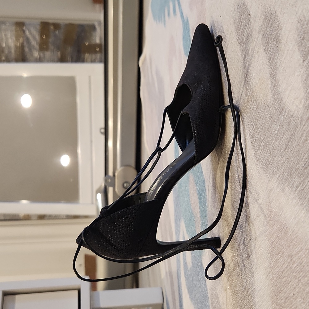 Stuart Weitzman navy blue strappy heels, size 6